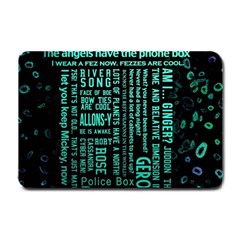 Tardis Doctor Who Technology Number Communication Small Doormat