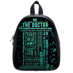 Tardis Doctor Who Technology Number Communication School Bag (small)