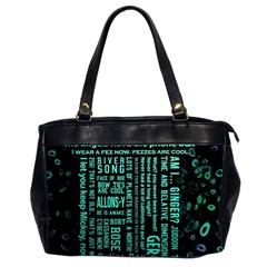 Tardis Doctor Who Technology Number Communication Oversize Office Handbag (2 Sides) by Cemarart
