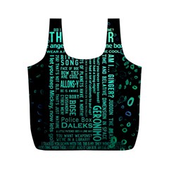 Tardis Doctor Who Technology Number Communication Full Print Recycle Bag (m)