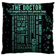 Tardis Doctor Who Technology Number Communication Standard Premium Plush Fleece Cushion Case (one Side)