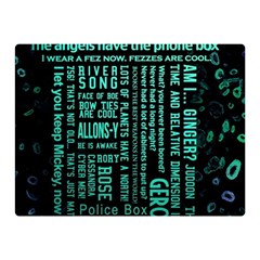 Tardis Doctor Who Technology Number Communication Two Sides Premium Plush Fleece Blanket (mini)