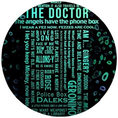 Tardis Doctor Who Technology Number Communication Wooden Puzzle Round