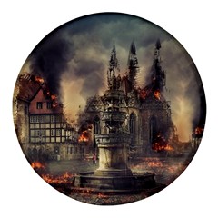 Braunschweig City Lower Saxony Round Glass Fridge Magnet (4 Pack) by Cemarart