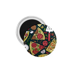 Seamless Pizza Slice Pattern Illustration Great Pizzeria Background 1 75  Magnets