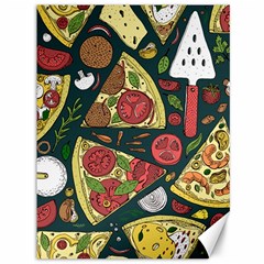 Seamless Pizza Slice Pattern Illustration Great Pizzeria Background Canvas 36  X 48 
