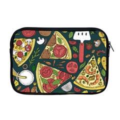 Seamless Pizza Slice Pattern Illustration Great Pizzeria Background Apple Macbook Pro 17  Zipper Case