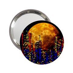 Skyline Frankfurt Abstract Moon 2 25  Handbag Mirrors