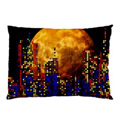 Skyline Frankfurt Abstract Moon Pillow Case