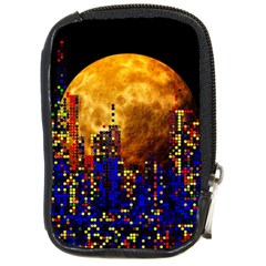 Skyline Frankfurt Abstract Moon Compact Camera Leather Case