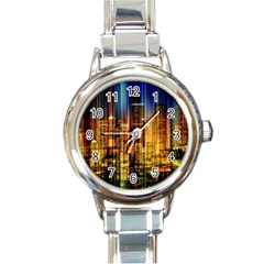 Skyline Light Rays Gloss Upgrade Round Italian Charm Watch