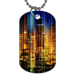 Skyline Light Rays Gloss Upgrade Dog Tag (two Sides)