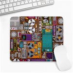 Pattern Design Art Techno  Dj Music Retro Music Device Large Mousepad Front