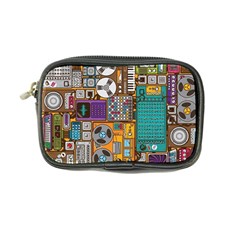 Pattern Design Art Techno  Dj Music Retro Music Device Coin Purse