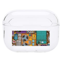 Pattern Design Art Techno  Dj Music Retro Music Device Hard Pc Airpods Pro Case