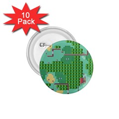 Green Retro Games Pattern 1 75  Buttons (10 Pack)