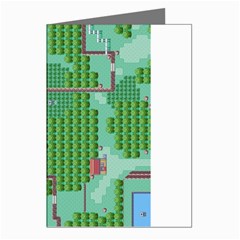 Green Retro Games Pattern Greeting Cards (pkg Of 8)