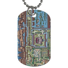 Arcade Game Retro Pattern Dog Tag (two Sides)