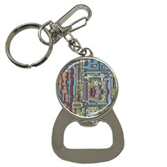 Arcade Game Retro Pattern Bottle Opener Key Chain