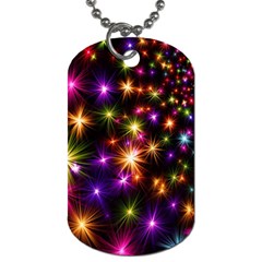 Star Colorful Christmas Xmas Abstract Dog Tag (two Sides)