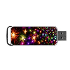 Star Colorful Christmas Xmas Abstract Portable Usb Flash (two Sides)