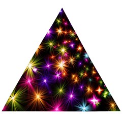 Star Colorful Christmas Xmas Abstract Wooden Puzzle Triangle by Cemarart