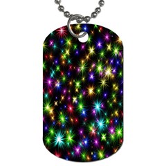 Star Colorful Christmas Abstract Dog Tag (one Side)