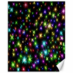Star Colorful Christmas Abstract Canvas 11  X 14 