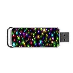 Star Colorful Christmas Abstract Portable Usb Flash (one Side)