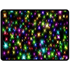 Star Colorful Christmas Abstract Two Sides Fleece Blanket (large)