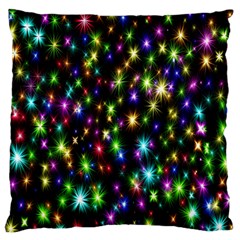 Star Colorful Christmas Abstract Large Premium Plush Fleece Cushion Case (two Sides)