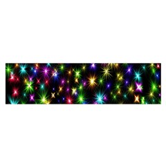 Star Colorful Christmas Abstract Oblong Satin Scarf (16  X 60 )