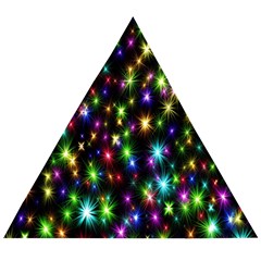 Star Colorful Christmas Abstract Wooden Puzzle Triangle by Cemarart