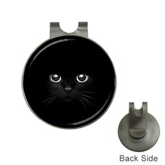 Black Cat Face Hat Clips With Golf Markers