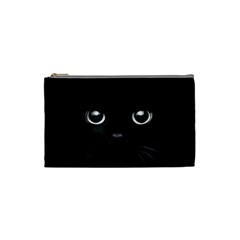 Black Cat Face Cosmetic Bag (small)