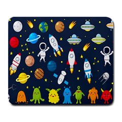 Big Set Cute Astronauts Space Planets Stars Aliens Rockets Ufo Constellations Satellite Moon Rover Large Mousepad