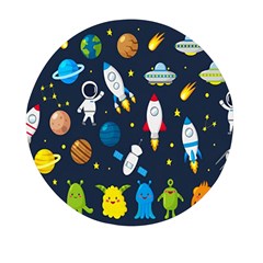 Big Set Cute Astronauts Space Planets Stars Aliens Rockets Ufo Constellations Satellite Moon Rover Mini Round Pill Box (pack Of 5)