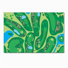 Golf Course Par Golf Course Green Postcards 5  X 7  (pkg Of 10) by Cemarart