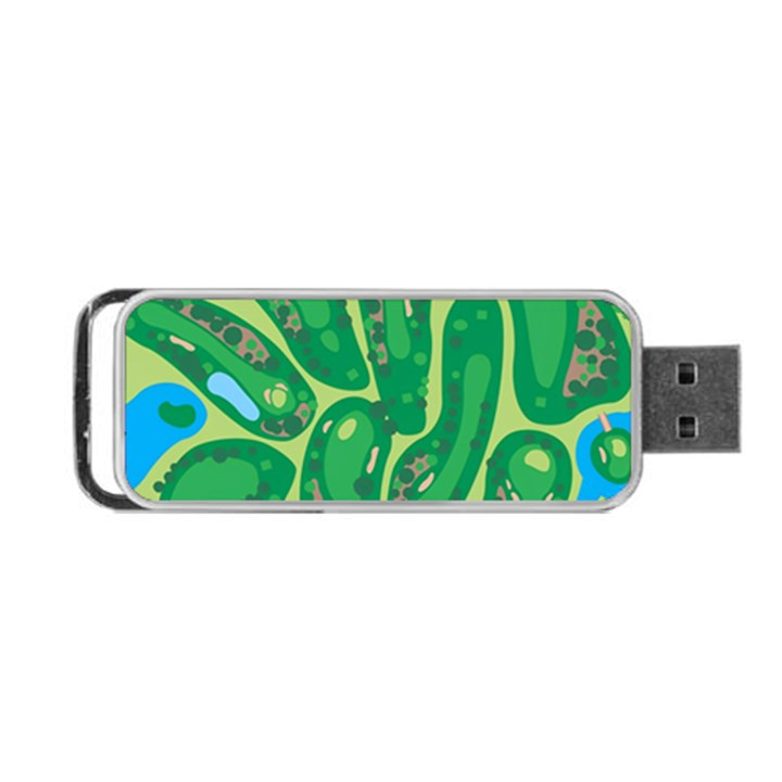 Golf Course Par Golf Course Green Portable USB Flash (Two Sides)