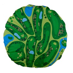 Golf Course Par Golf Course Green Large 18  Premium Flano Round Cushions