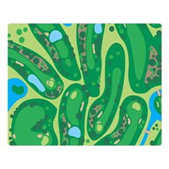 Golf Course Par Golf Course Green Two Sides Premium Plush Fleece Blanket (large) by Cemarart