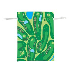 Golf Course Par Golf Course Green Lightweight Drawstring Pouch (s) by Cemarart