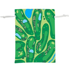 Golf Course Par Golf Course Green Lightweight Drawstring Pouch (xl) by Cemarart