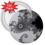 Males Mandelbrot Abstract Almond Bread 3  Buttons (100 pack)  Front