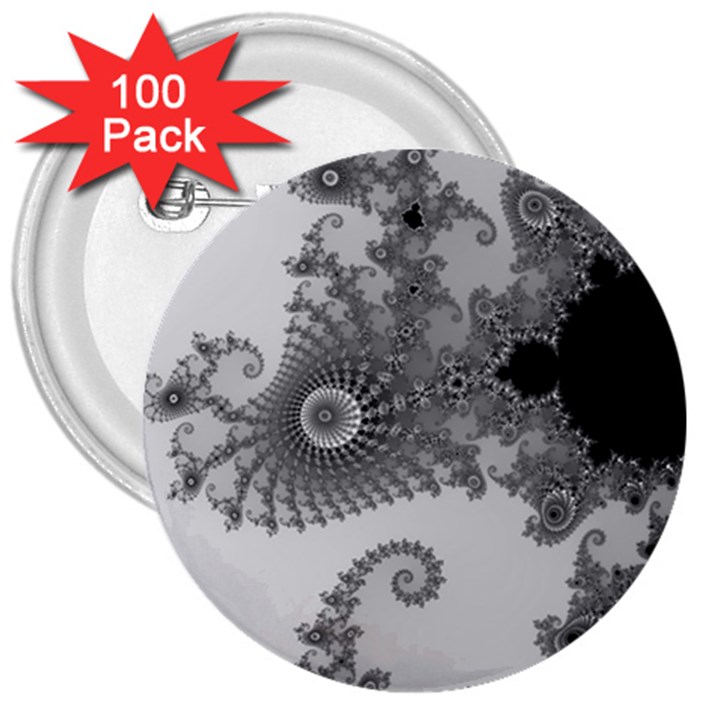 Males Mandelbrot Abstract Almond Bread 3  Buttons (100 pack) 