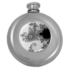 Males Mandelbrot Abstract Almond Bread Round Hip Flask (5 Oz)