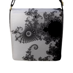 Males Mandelbrot Abstract Almond Bread Flap Closure Messenger Bag (l) by Cemarart