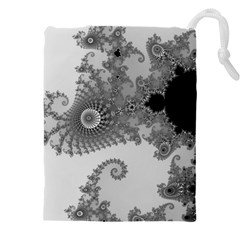 Males Mandelbrot Abstract Almond Bread Drawstring Pouch (4xl) by Cemarart