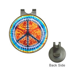 Tie Dye Peace Sign Hat Clips With Golf Markers