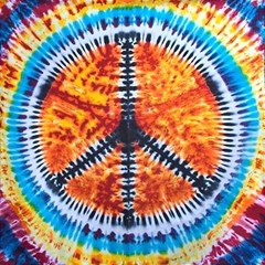 Tie Dye Peace Sign Play Mat (Square)